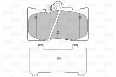 VALEO 601316 -  Колодки тормозные дисковые передние, комплект