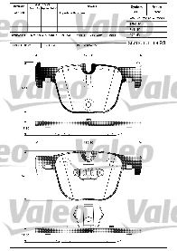 VALEO 601319 -  Комплект тормозных колодок, дисковый тормоз