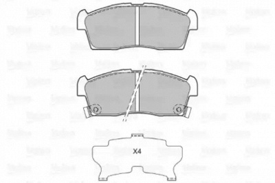 VALEO 601323 -  Комплект тормозных колодок, дисковый тормоз