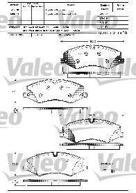 VALEO 601324 -  Комплект тормозных колодок, дисковый тормоз