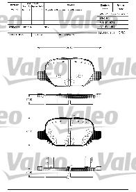VALEO 601327 -  Комплект тормозных колодок, дисковый тормоз