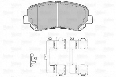 VALEO 601330 -  Комплект тормозных колодок, дисковый тормоз