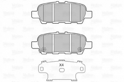 VALEO 601331 -  Комплект тормозных колодок, дисковый тормоз