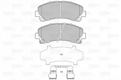 VALEO 601332 -  Комплект тормозных колодок, дисковый тормоз