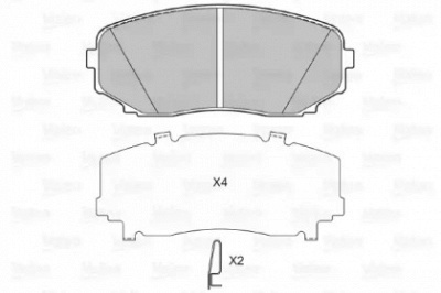 VALEO 601335 -  Колодки тормозные дисковые передние, комплект