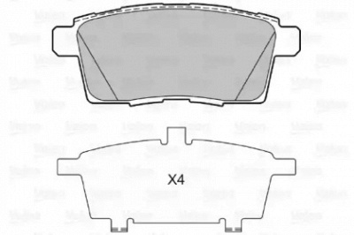 VALEO 601336 -  Комплект тормозных колодок, дисковый тормоз