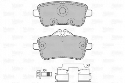 VALEO 601341 -  Комплект тормозных колодок, дисковый тормоз