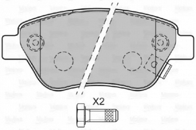 VALEO 601346 -  Колодки тормозные дисковые передние, комплект