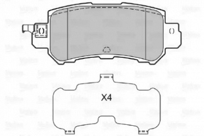 VALEO 601355 -  Комплект тормозных колодок, дисковый тормоз