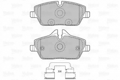 VALEO 601356 -  Комплект тормозных колодок, дисковый тормоз