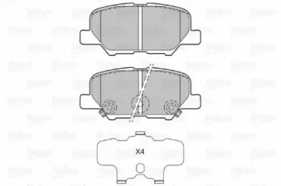 VALEO 601361 -  КОЛОДКИ ТОРМ. ЗАД. MA 6; CI C4; PEUG 4008; MI OUT