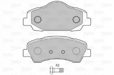 VALEO 601371 -  Комплект тормозных колодок, дисковый тормоз