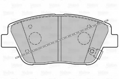 VALEO 601374 -  Комплект тормозных колодок, дисковый тормоз