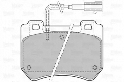 VALEO 601383 -  Комплект тормозных колодок, дисковый тормоз