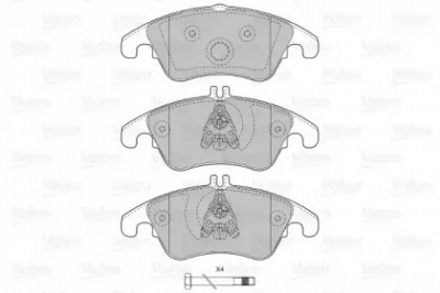 VALEO 601388 -  Комплект тормозных колодок, дисковый тормоз
