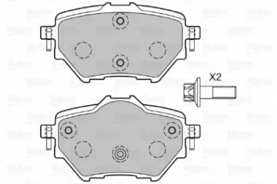 VALEO 601396 -  Комплект тормозных колодок, дисковый тормоз