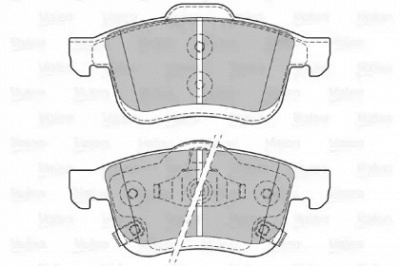 VALEO 601414 -  Комплект тормозных колодок, дисковый тормоз