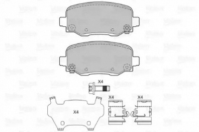 VALEO 601417 -  Комплект тормозных колодок, дисковый тормоз