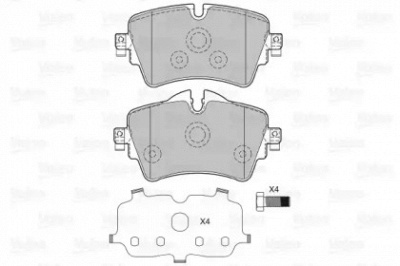 VALEO 601419 -  Комплект тормозных колодок, дисковый тормоз