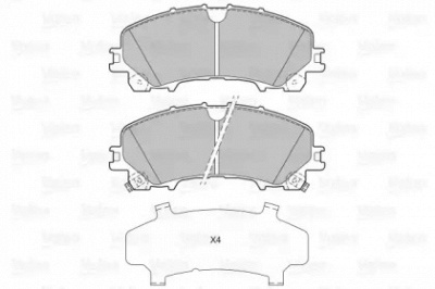 VALEO 601420 -  Комплект тормозных колодок, дисковый тормоз