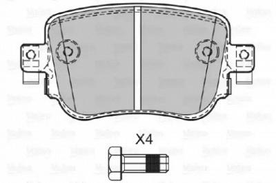 VALEO 601423 -  Комплект тормозных колодок, дисковый тормоз