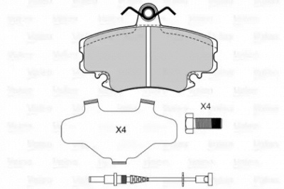 VALEO 601427 -  Комплект тормозных колодок, дисковый тормоз