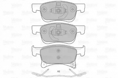 VALEO 601469 -  Комплект тормозных колодок, дисковый тормоз