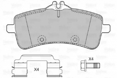 VALEO 601471 -  Комплект тормозных колодок, дисковый тормоз