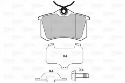 VALEO 601474 -  Комплект тормозных колодок, дисковый тормоз