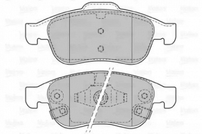VALEO 601480 -  Комплект тормозных колодок, дисковый тормоз