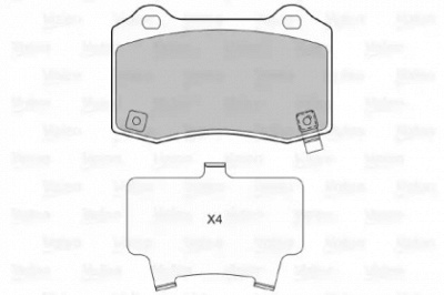 VALEO 601481 -  Комплект тормозных колодок, дисковый тормоз