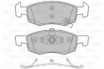 VALEO 601482 -  Комплект тормозных колодок, дисковый тормоз