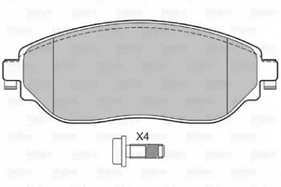 VALEO 601485 -  Комплект тормозных колодок, дисковый тормоз