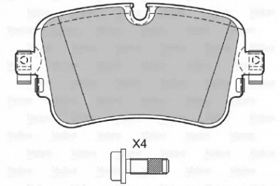 VALEO 601496 -  Комплект тормозных колодок, дисковый тормоз