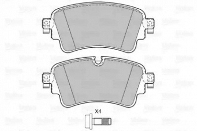 VALEO 601497 -  Комплект тормозных колодок, дисковый тормоз