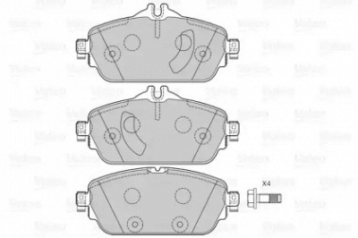 VALEO 601504 -  Комплект тормозных колодок, дисковый тормоз