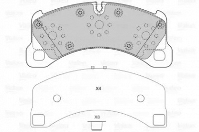 VALEO 601539 -  Комплект тормозных колодок, дисковый тормоз