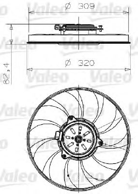 VALEO 696001 -  Вентилятор, охлаждение двигателя