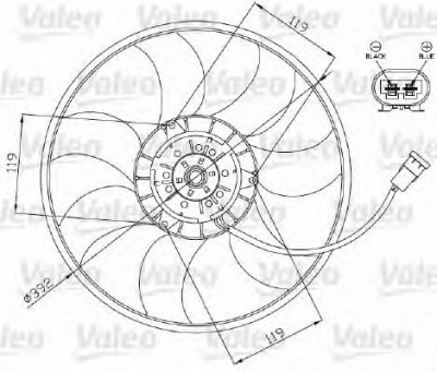 VALEO 696013 -  Вентилятор, охлаждение двигателя