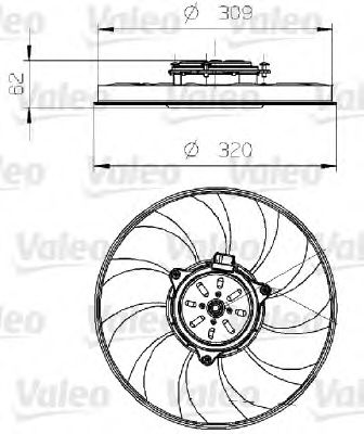 VALEO 696024 -  Вентилятор, охлаждение двигателя