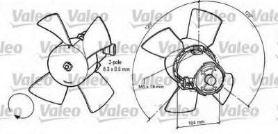 VALEO 696035 -  Вентилятор, охлаждение двигателя