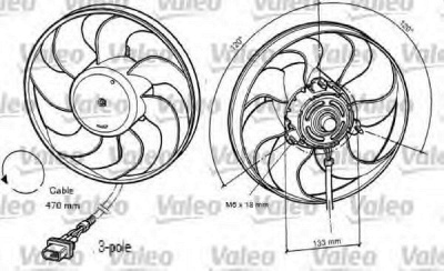 VALEO 696040 -  Вентилятор, охлаждение двигателя