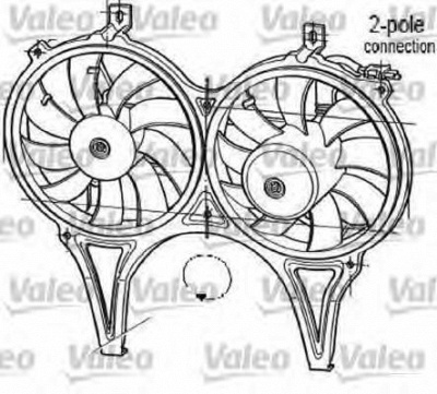 VALEO 696050 -  Электродвигатель, вентилятор радиатора