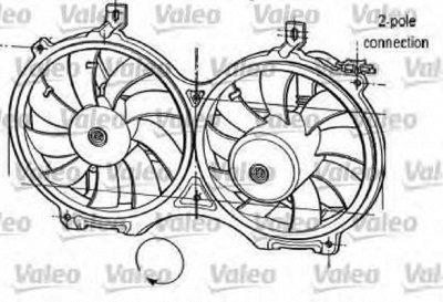 VALEO 696051 -  Электродвигатель, вентилятор радиатора