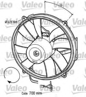 VALEO 696063 -  Электродвигатель, вентилятор радиатора