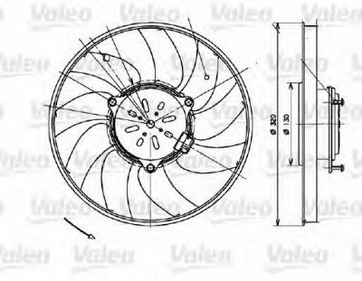 VALEO 696082 -  Вентилятор, охлаждение двигателя