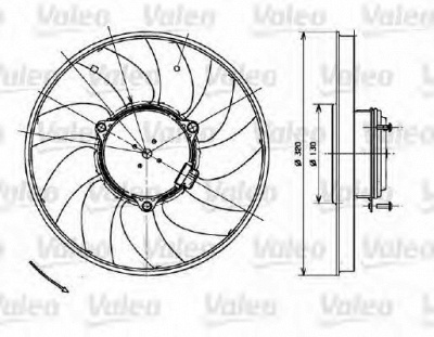 VALEO 696083 -  Вентилятор, охлаждение двигателя