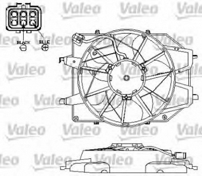 VALEO 696152 -  Электродвигатель, вентилятор радиатора