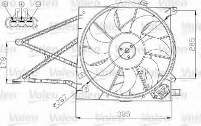 VALEO 696173 -  Вентилятор, охлаждение двигателя