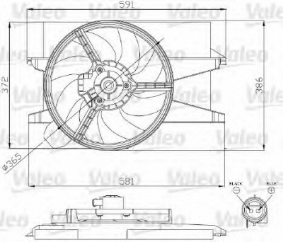 VALEO 696276 -  Электродвигатель, вентилятор радиатора